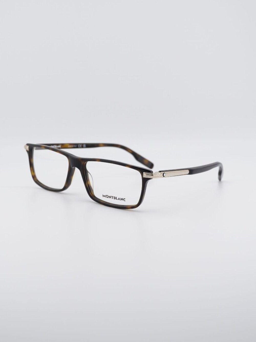 Montblanc MB0217O 002 Eyeglasses Havana/Gold 55mm Rectangle Frame